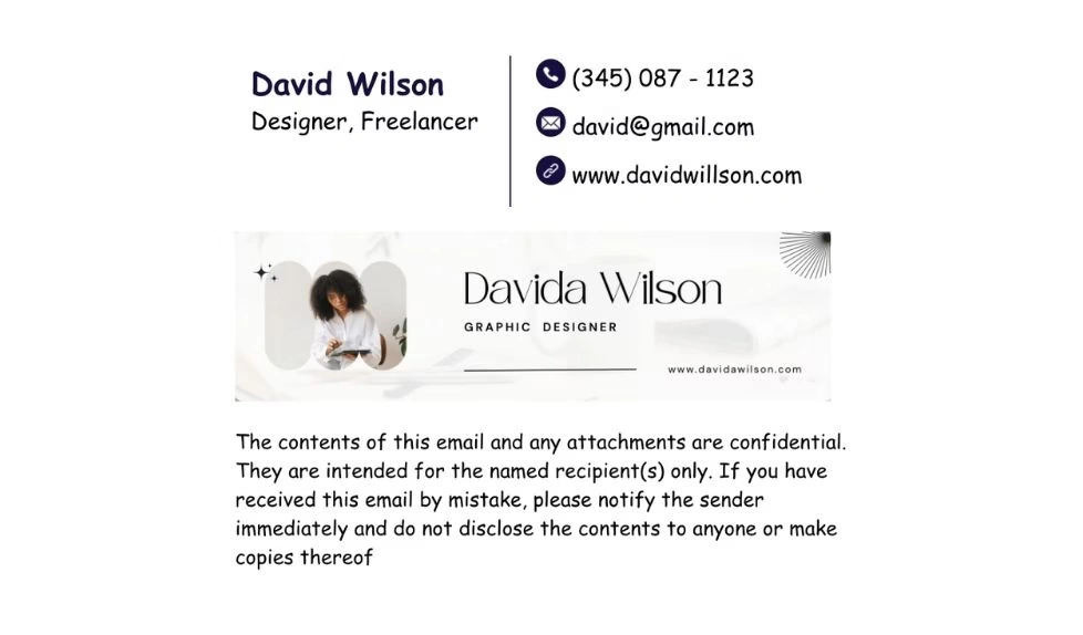 freelancer email signature