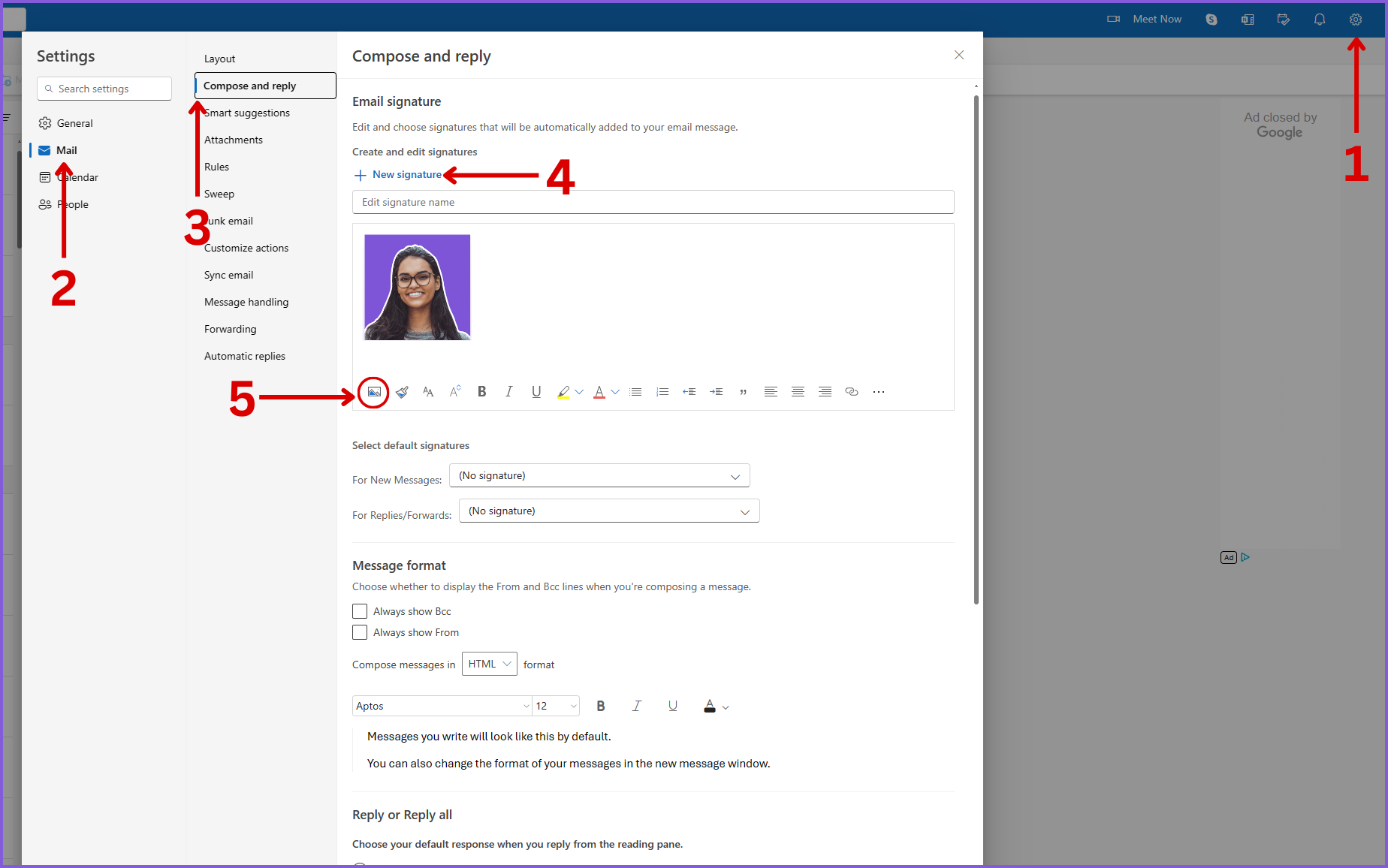 a detailed guide on how to insert image in email signature in outlook