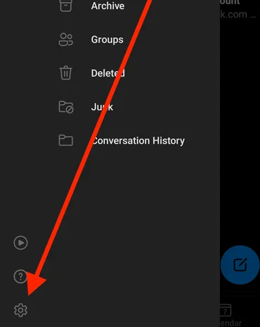 steps showing adding email signature in outlook mobile app for android devices
