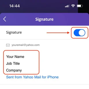 How to add a email signature to Yahoo Mail on iPhone​