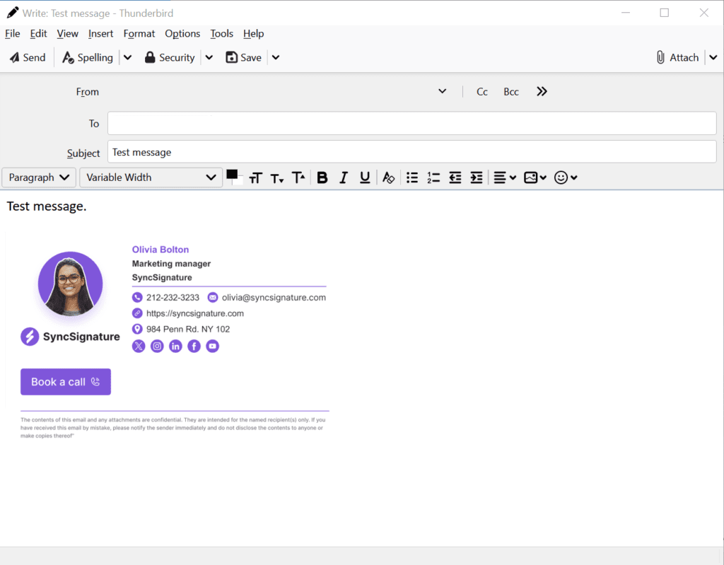 Compose new email