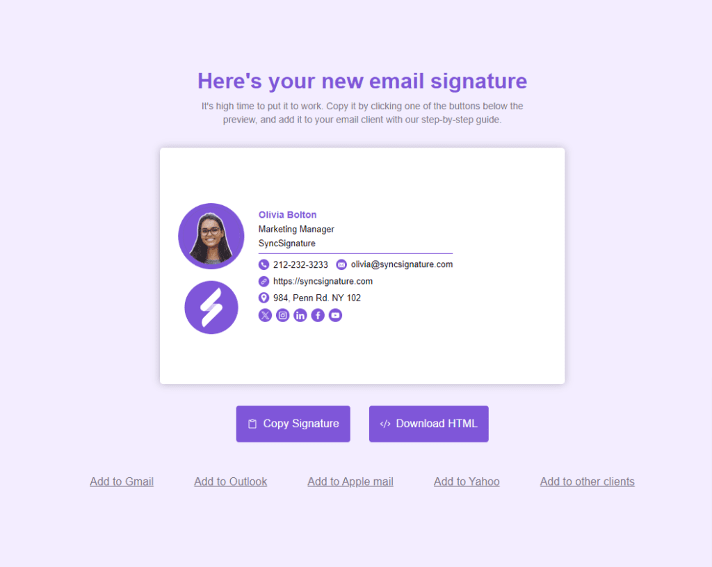 mailbird html signature