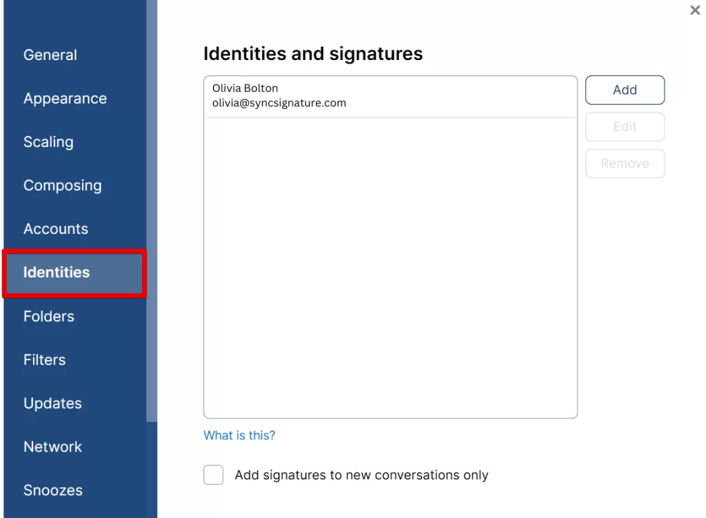 does mailbird suport html signatures