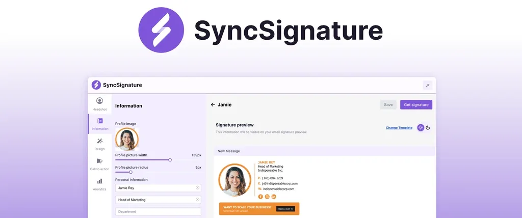 SyncSignature - email signature generator